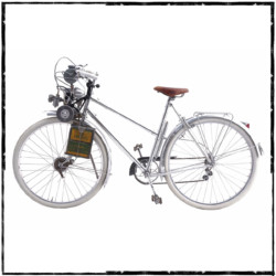 © Philk Poulain A à galet sur cycle Mécadural 1949