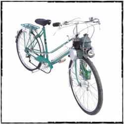 © Philik Poulain à galet sur cycle Automoto 1950