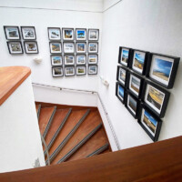 Photographies de la Trinité sur Mer pour la décoration de l'escalier de la mairie